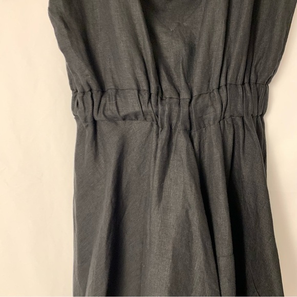 METAMORPHOZA Cowl Neck 100% Linen Asymmetrical Dress - Picture 5 of 10